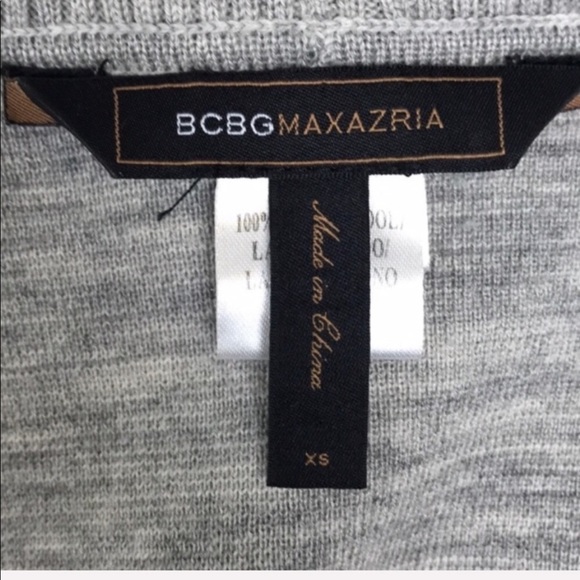 BCBGMaxAzria Merino Wool Gray Cardigan Size XS - Picture 7 of 7